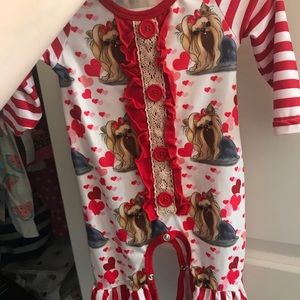 Valentines romper 0-3 months